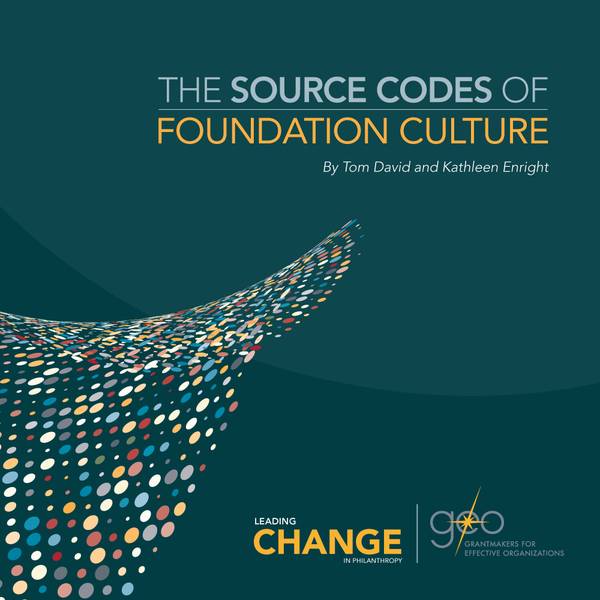 This cover has a wave of subdued, multicolor dots from the left side to the upper right. The title reads, "The Source Codes of Foundation Culture."